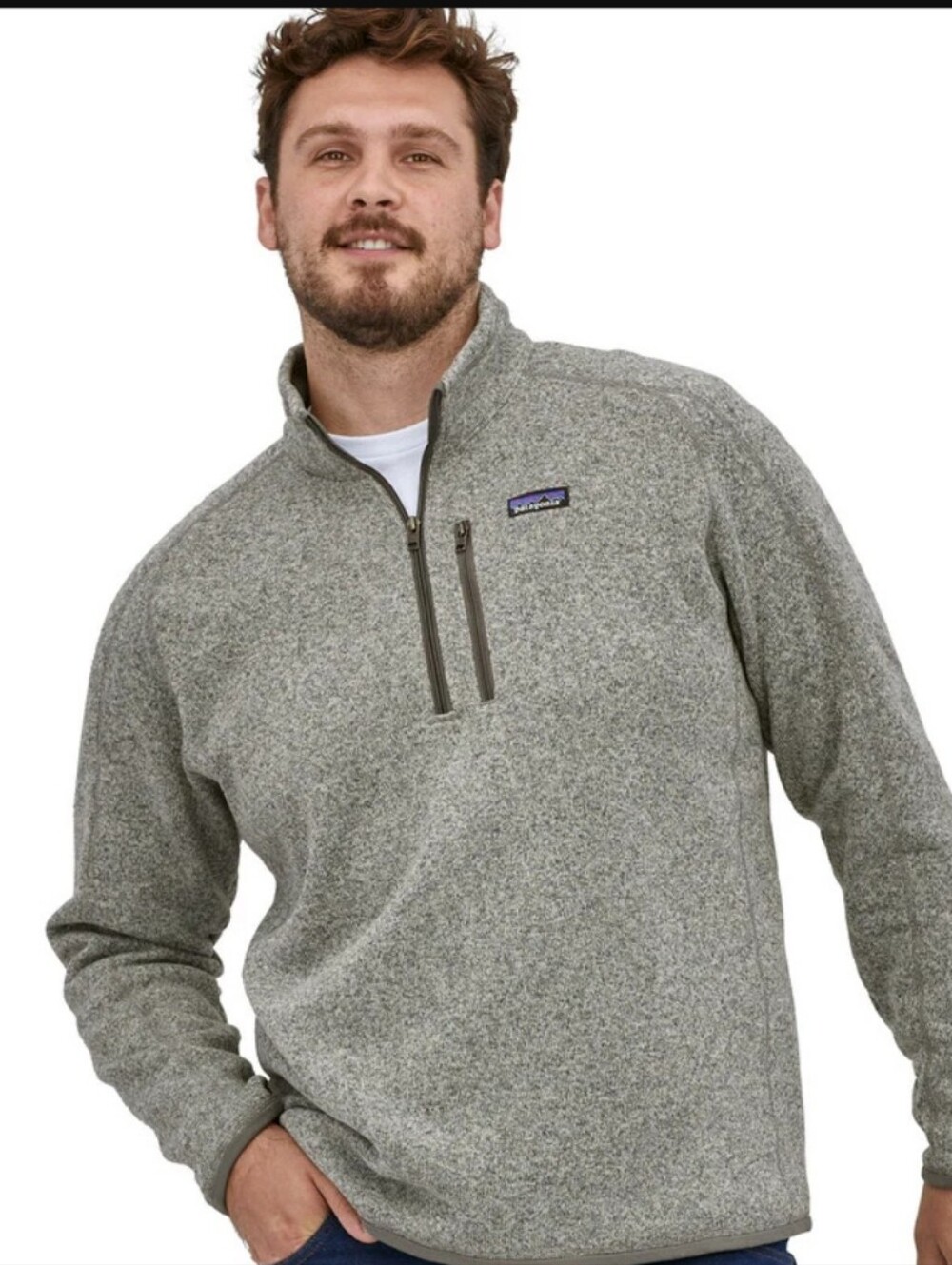 Patagonia Better Sweater 1/4 Zip - Stonewash Gray Heathered Fleece Zipper Neck S